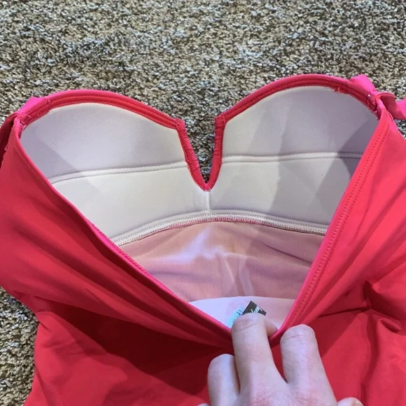 Tommy Bahama one piece swim, sz 10- hot pink - Picture 6 of 9